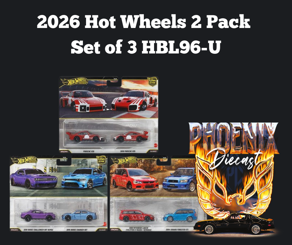 2026 Hot Wheels 2 Pack Set of 3 HBL96-U