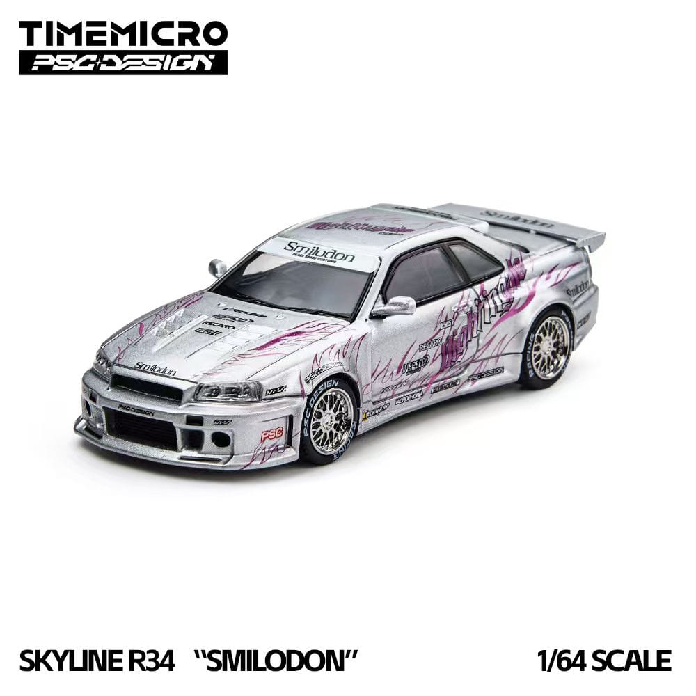 Time Micro x PSC Design Nissan Skyline R34 Smilodon — Silver
