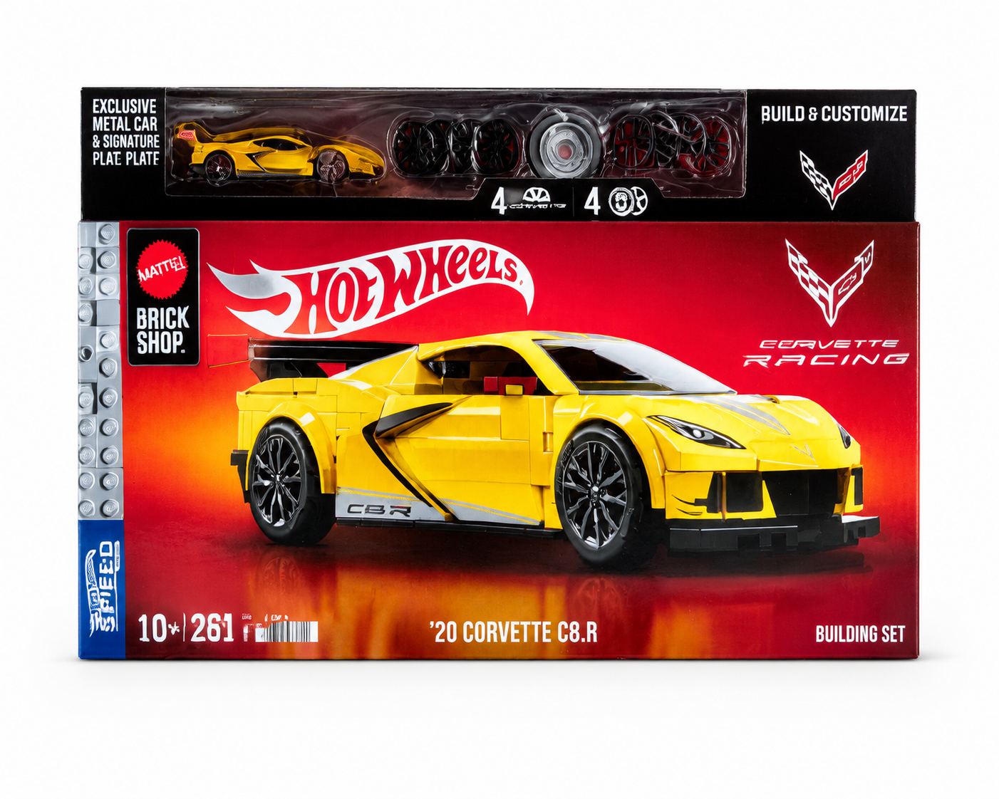 Mattel Brick Shop Hot Wheels ’20 Corvette C8.R Building Set