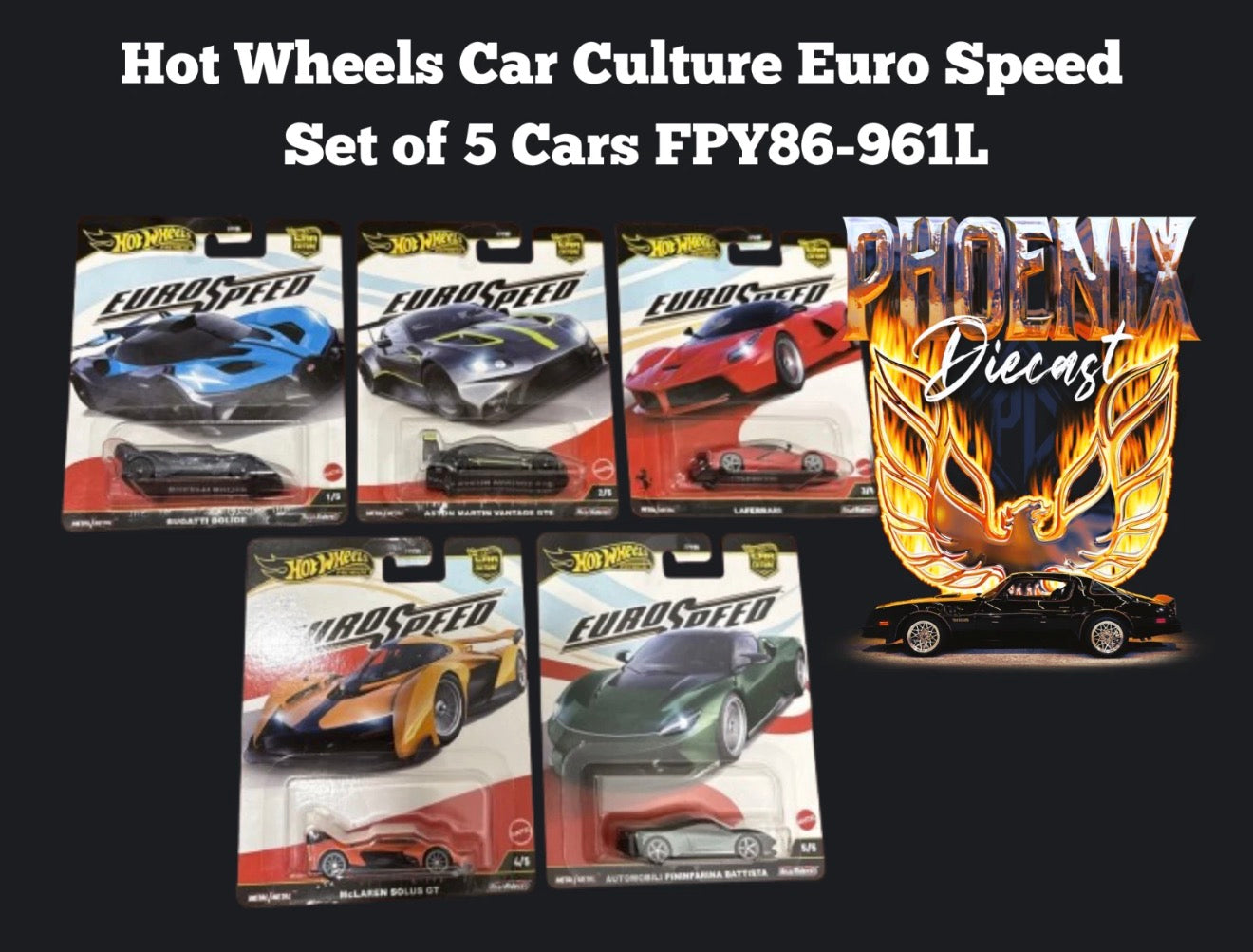 Hot Wheels Euro Speed Set of 5