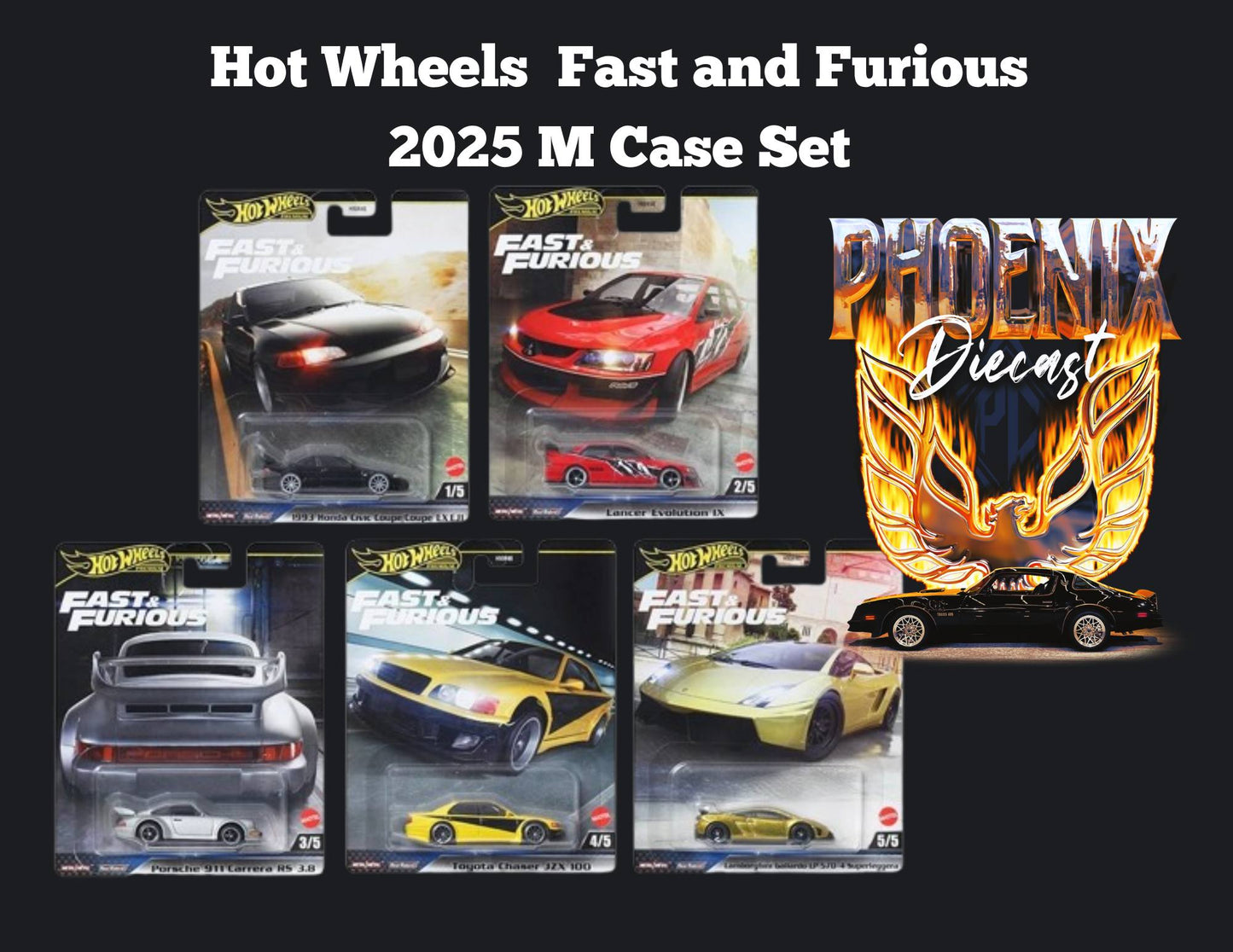 Hot Wheels Fast and Furious M Case Set
