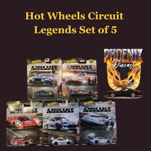 Hot Wheels Circuit Legends Set of 5