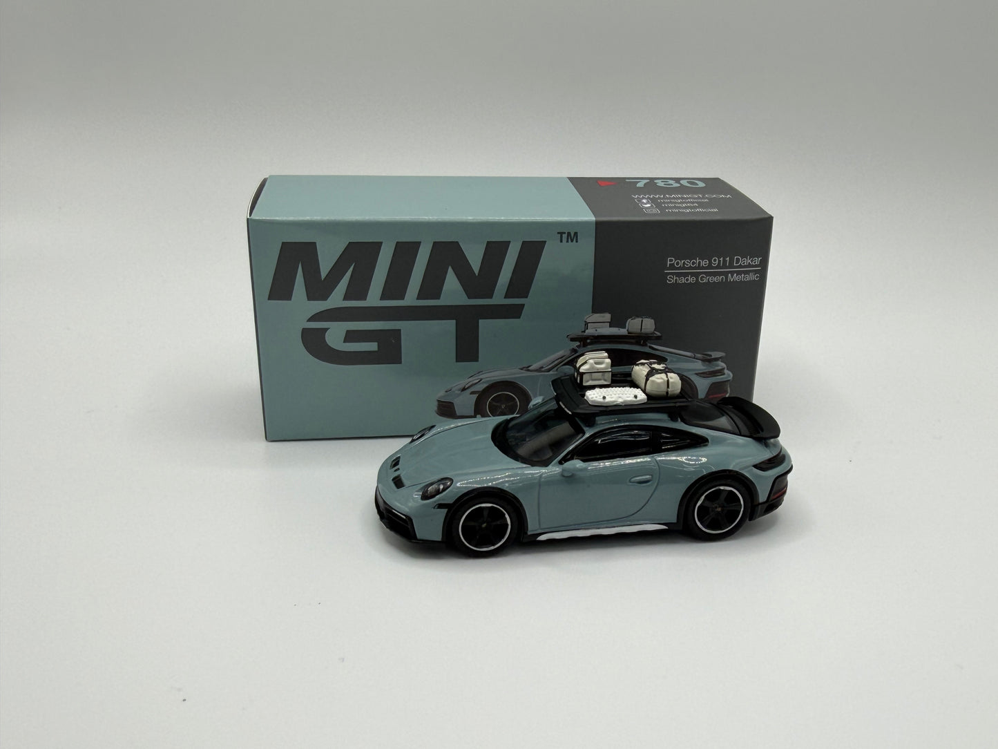 Mini GT #780 Porsche 911 Dakar Shade Green Metallic