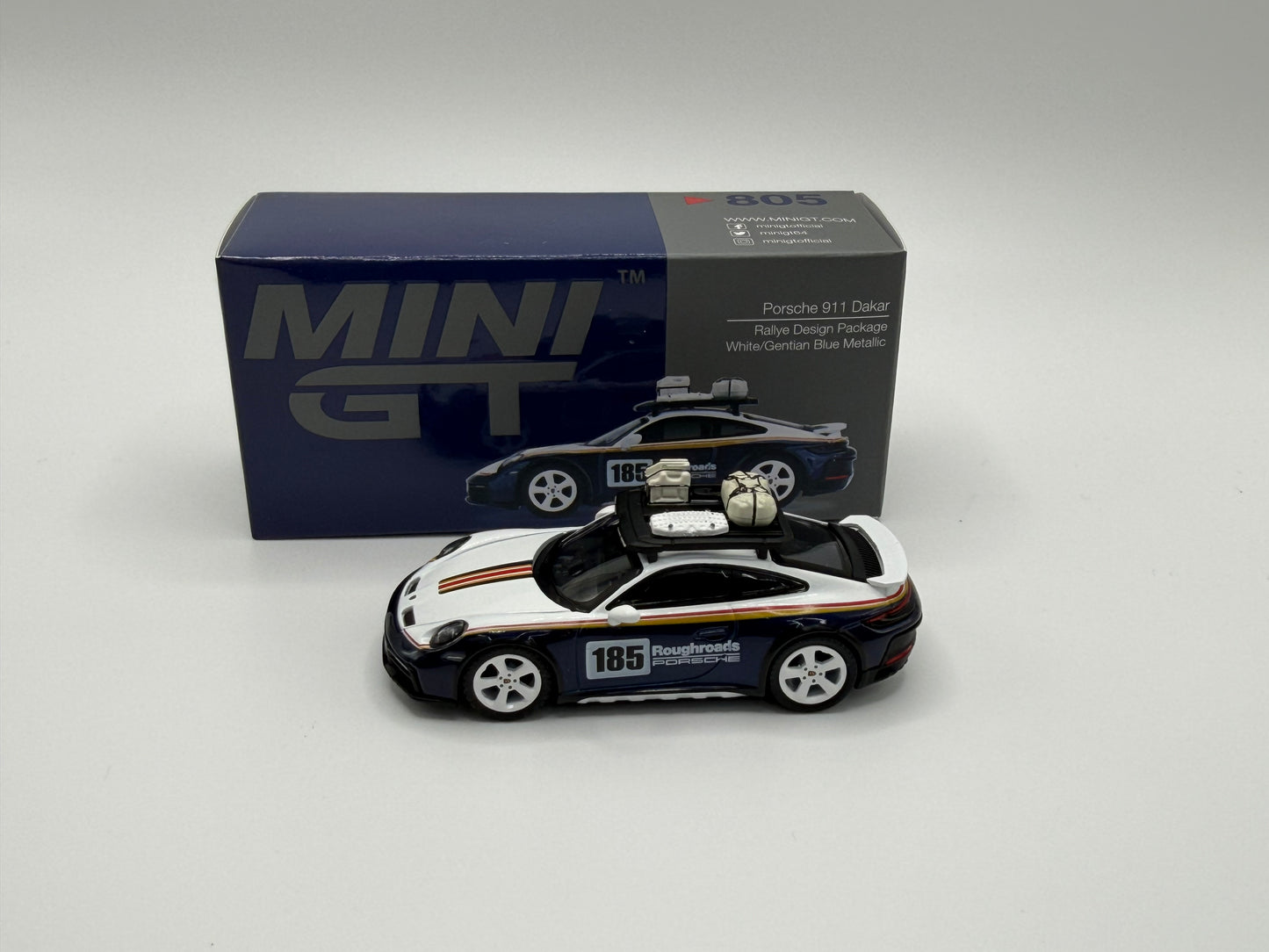 Mini GT #805 Porsche 911 Dakar White/ Getaian Blue
