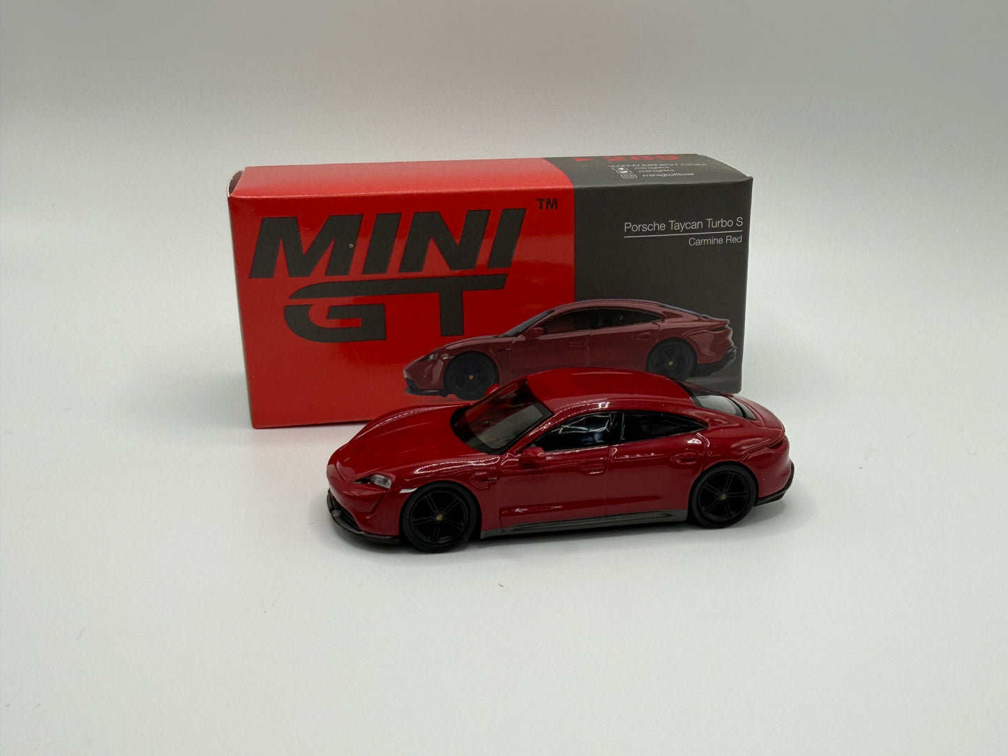 Mini GT #289 Porsche Taycan Turbo S Carmine Red