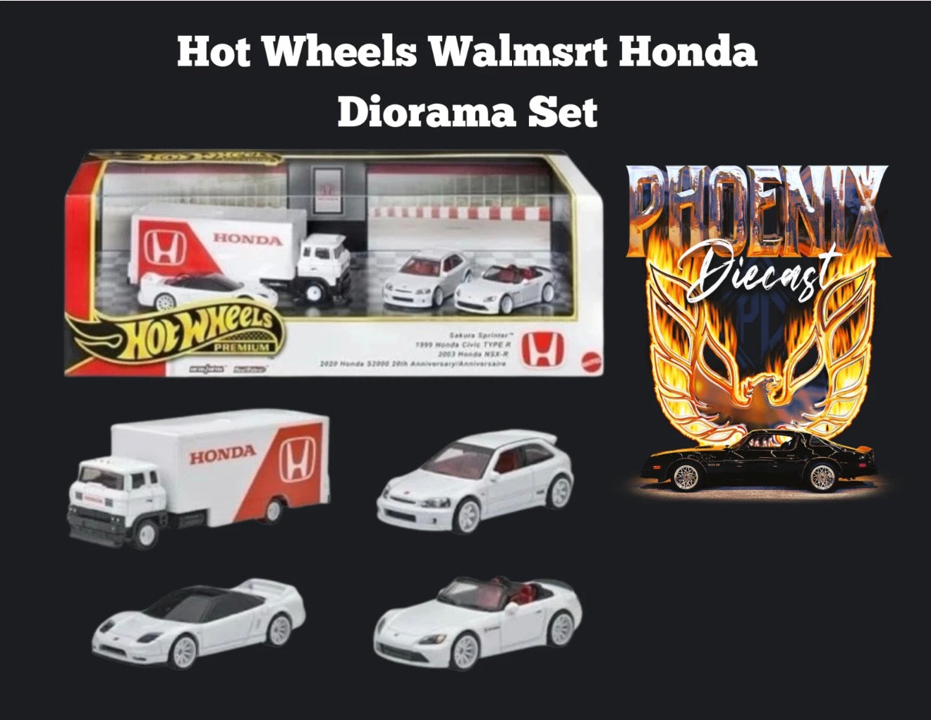 Hot Wheels Walmart Honda Diorama Set