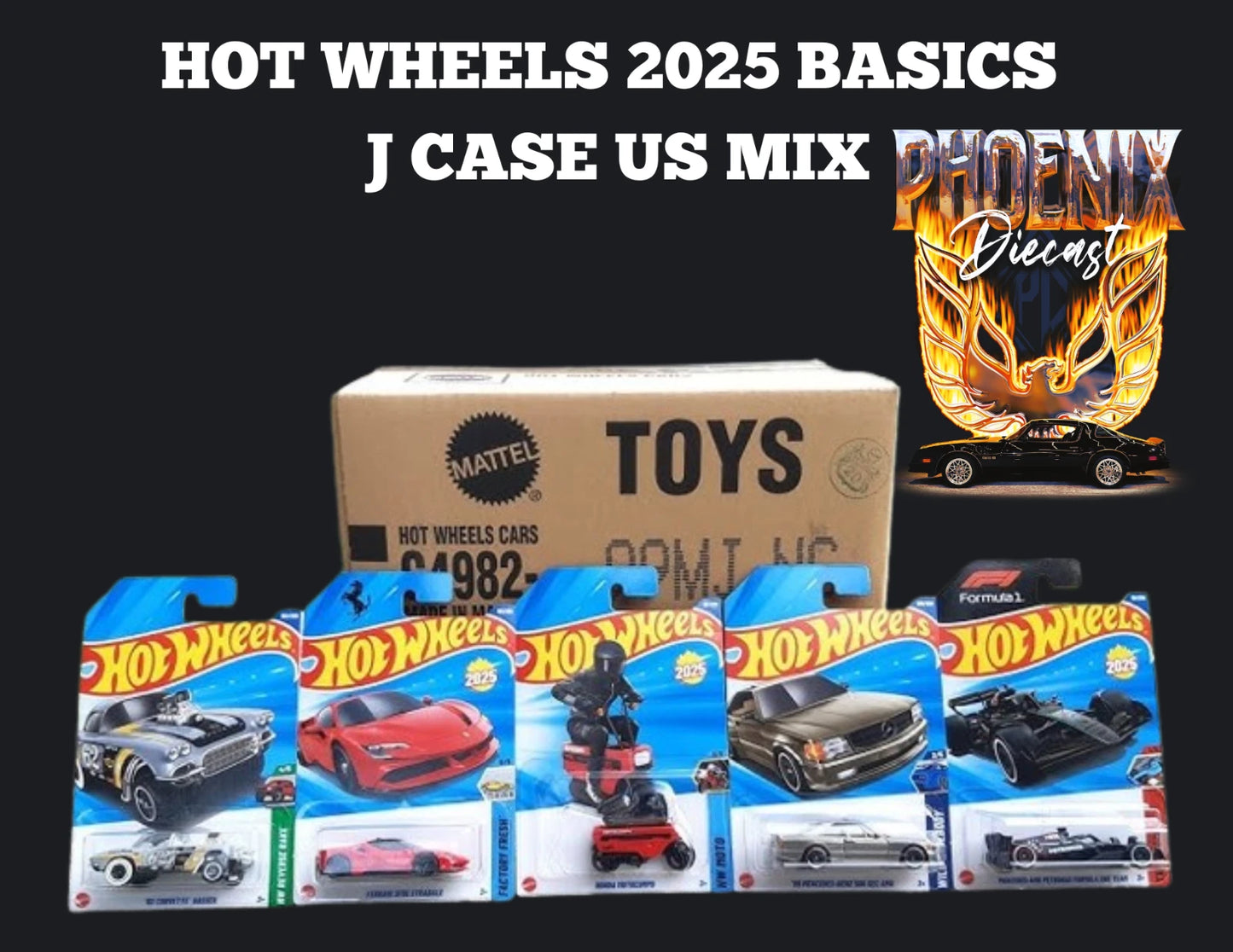 Hot Wheels 2025 Basics J Case US Mix