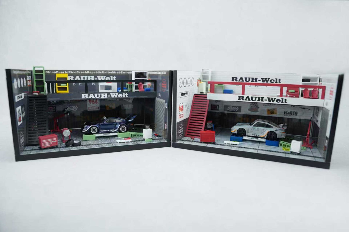 Auto Repair Shop Scene – RWB Theme Garage (Black)