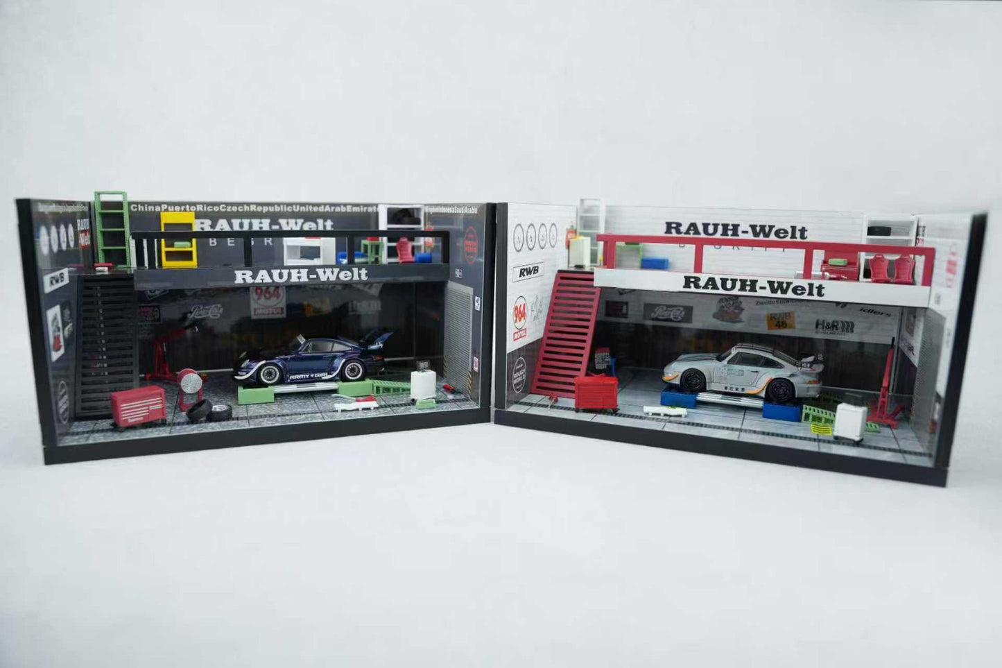 Auto Repair Shop Scene – RWB Theme Garage (White)