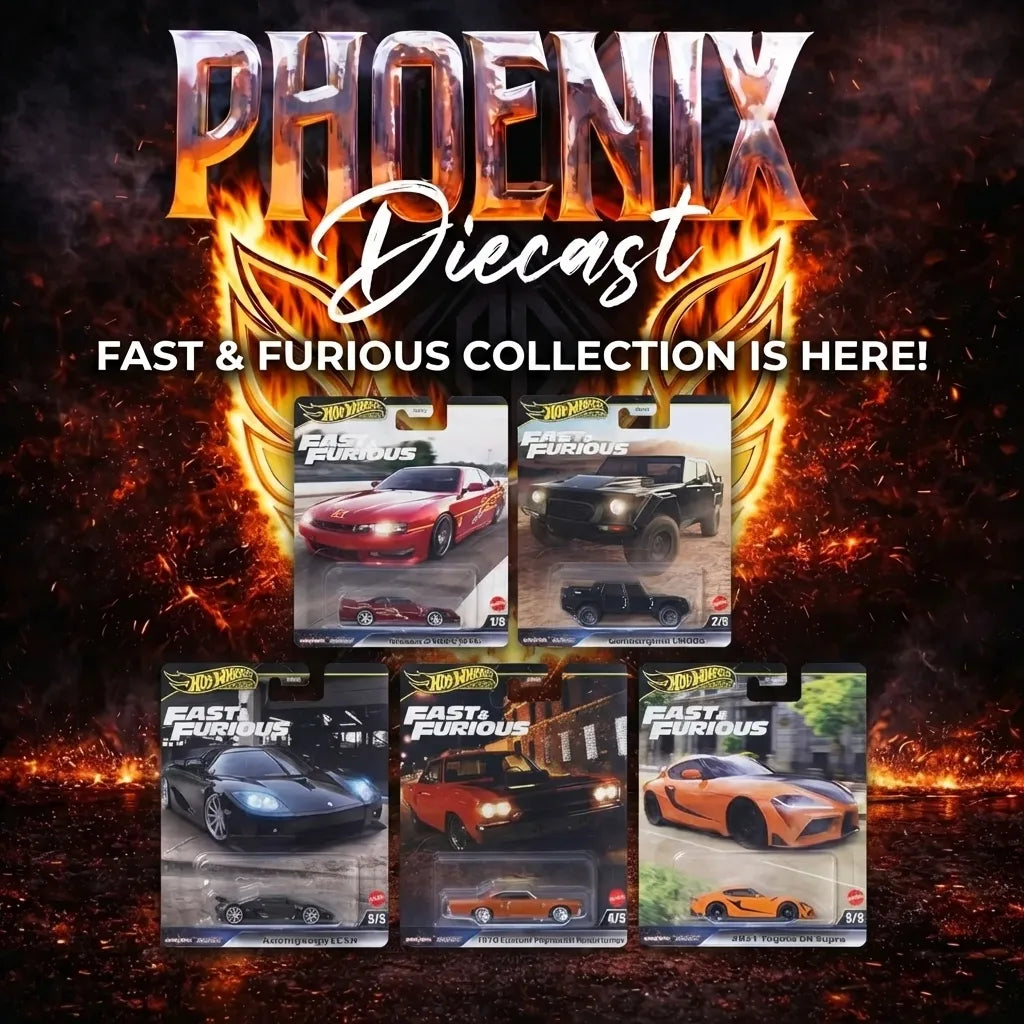Hot Wheels Fast and Furious Premium L Case Set of 5