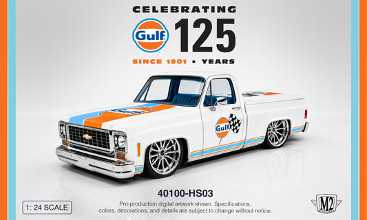 M2 Machines Chevrolet Pickup Gulf 125th Anniversary 1:24 – 40100-HS03