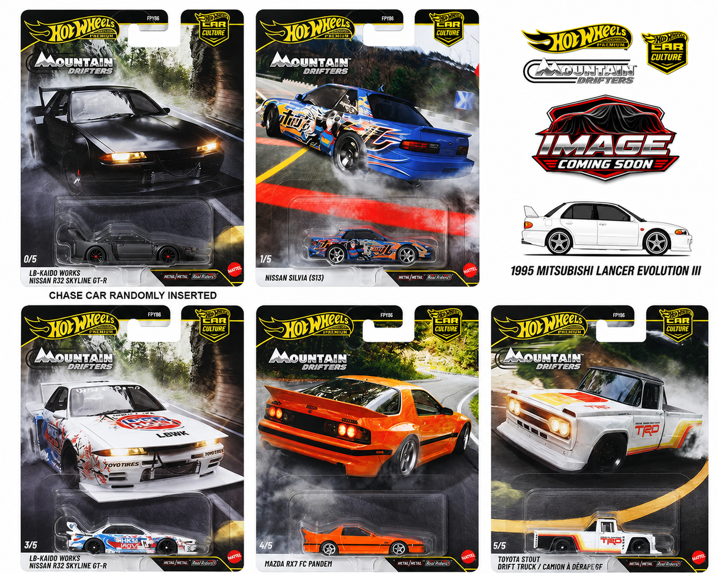 Hot Wheels Premium Car Culture Mountain Drifters – 2027 Set of 5
