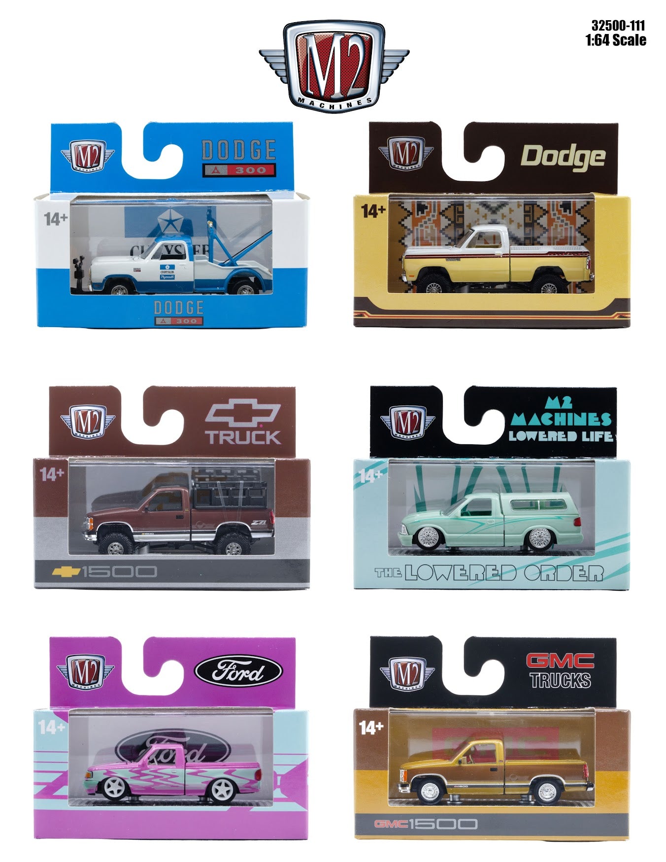 M2 Machines Auto-Thentics Release 111 – 1:64 Scale 6-Piece Case