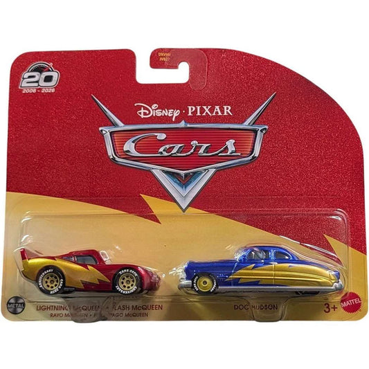 Disney Pixar Cars Lightning McQueen & Doc Hudson Die-Cast 2-Pack