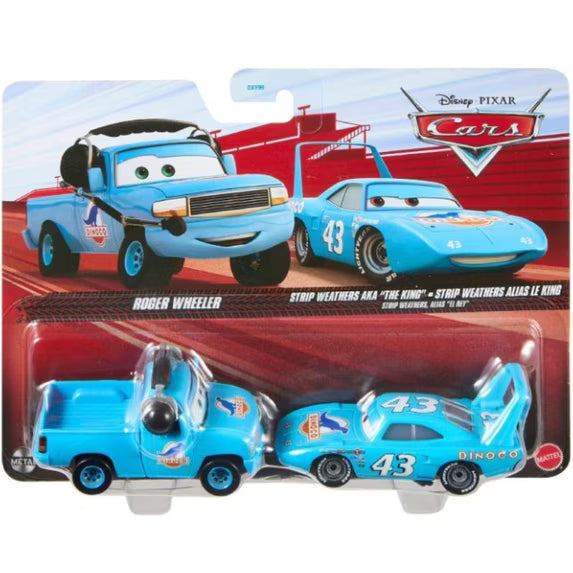 Disney Pixar Cars Roger Wheeler & Strip Weathers AKA "The King" 2 Pack