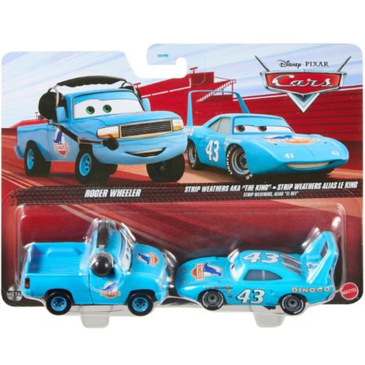 Disney Pixar Cars Roger Wheeler & Strip Weathers AKA "The King" 2 Pack