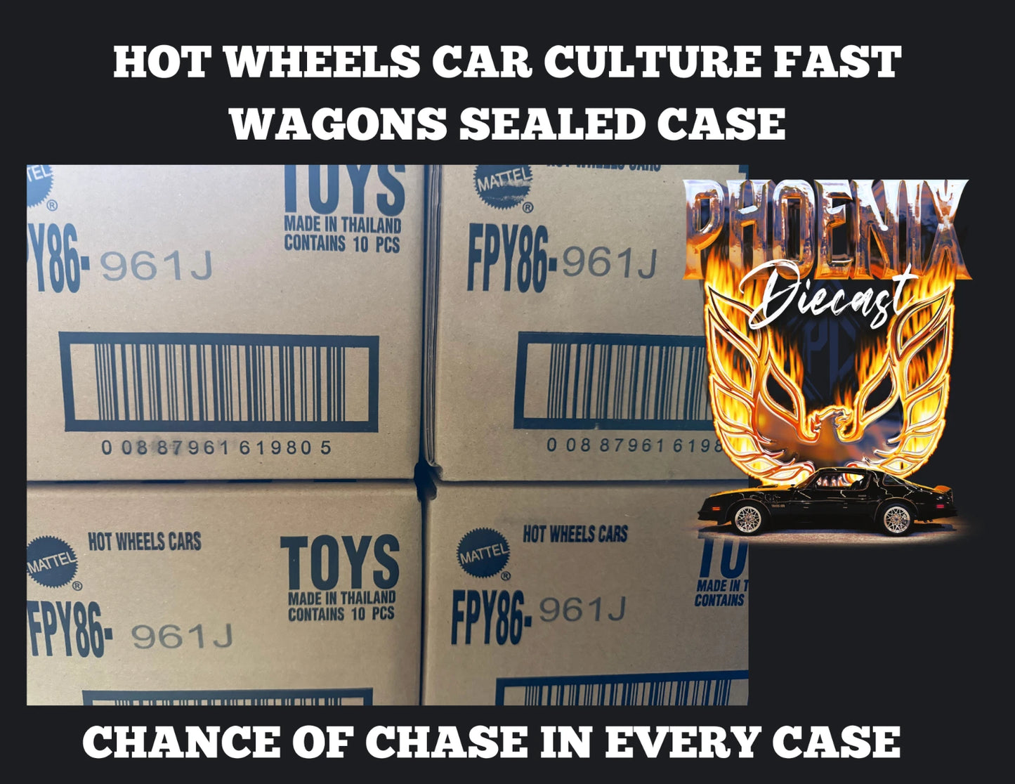 Hot Wheels Fast Wagons Sealed Case of 10 (Factory Sealed)