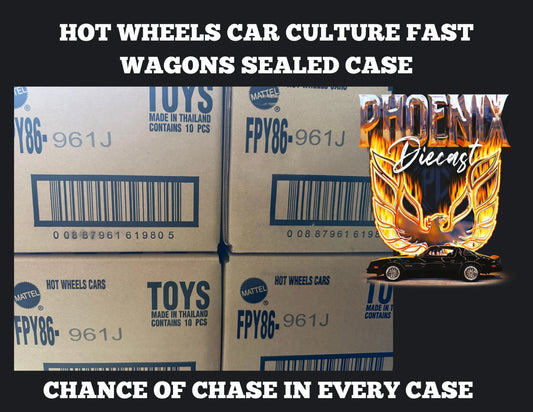 Hot Wheels Fast Wagons Sealed Case of 10 (Factory Sealed)