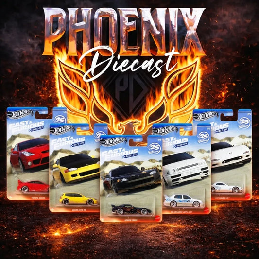 Hot Wheels 2026 Silver Series Fast & Furious 25th Race Off Set Of 5