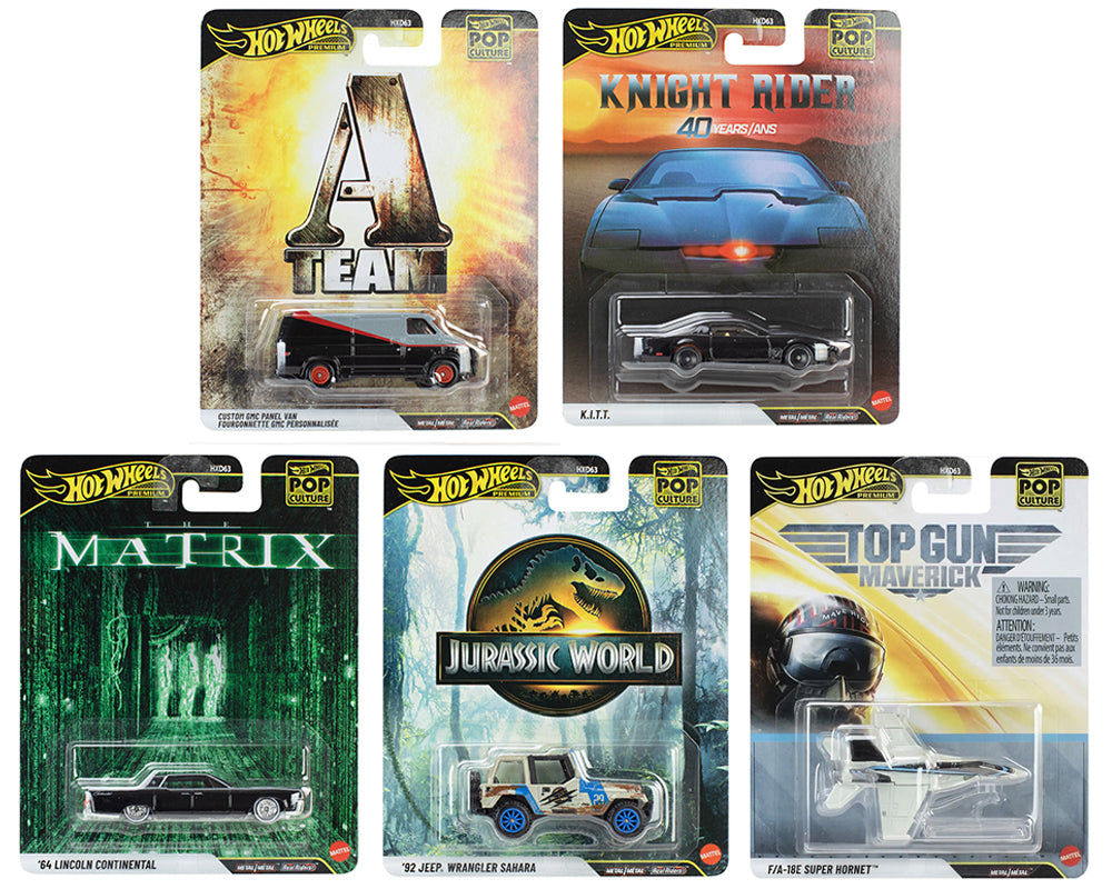 2027 Hot Wheels Premium Pop Culture U Case – Set of 5