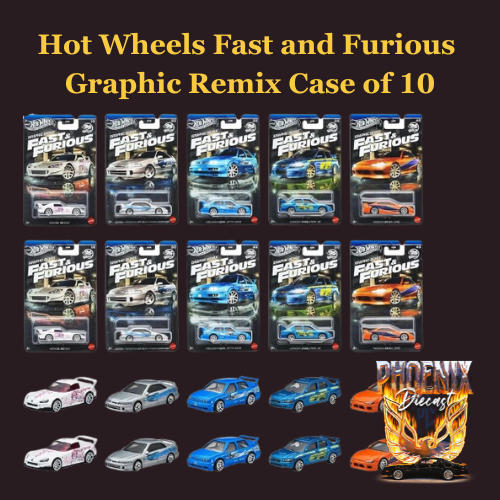 Hot Wheels Fast & Furious Graphic Remix Case of 10