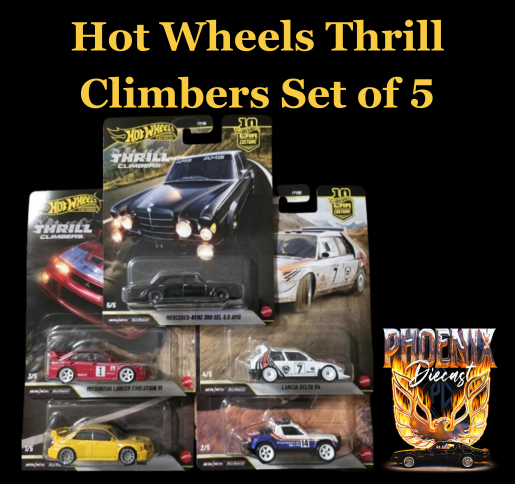 Hot Wheels Thrill Climbers Set of 5