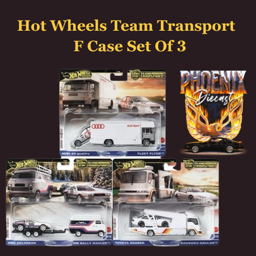 Hot Wheels Team Transport F case Set Of 3