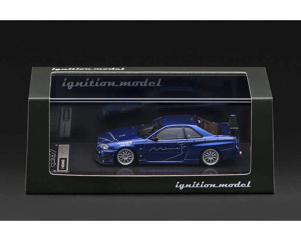 Ignition Model Nissan Skyline GT-R Mine's (R34) Blue Metallic 1:64 – IG4094