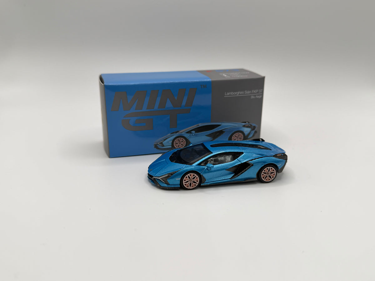 Mini GT #573 Lamborghini Sian FKP 37 Blu Aegir