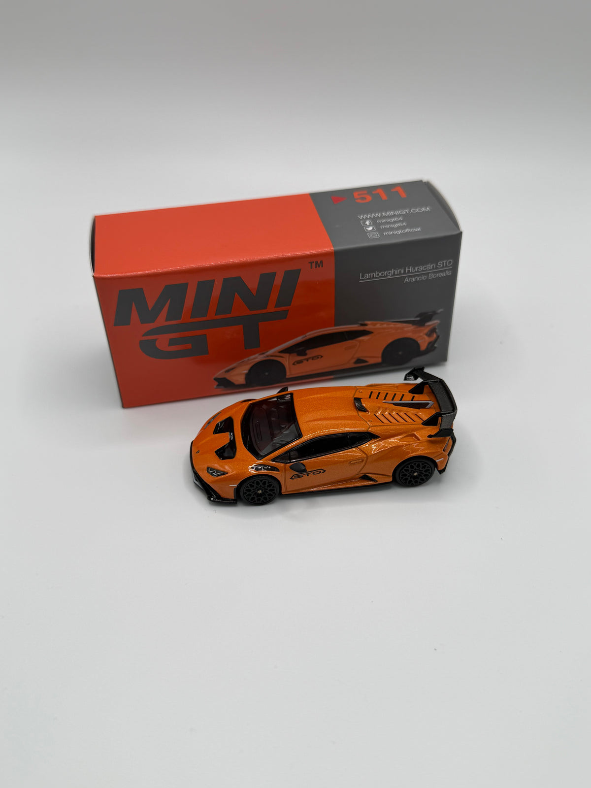 Mini GT #511 Lamborghini Huracan STO Arancio Borealis