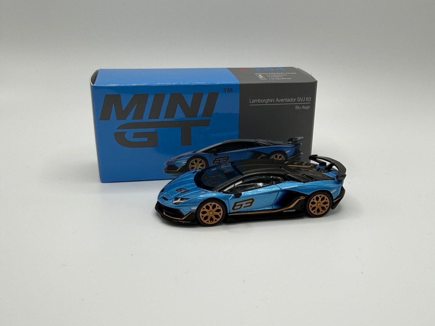 Mini GT #784 Lamborghini Aventador SVJ 63 Blu Aegir