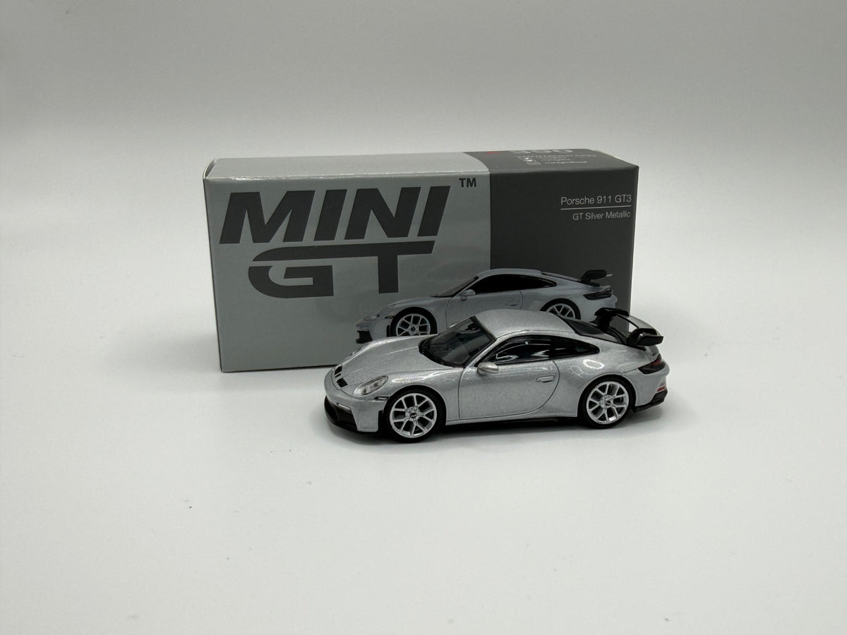Mini GT #390 Porsche 911 GT3 GT Silver Metallic