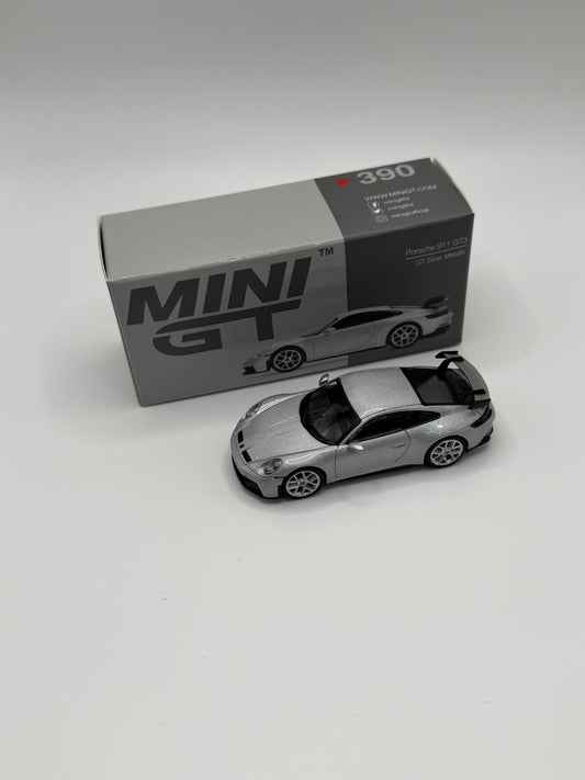 Mini GT #390 Porsche 911 GT3 GT Silver Metallic