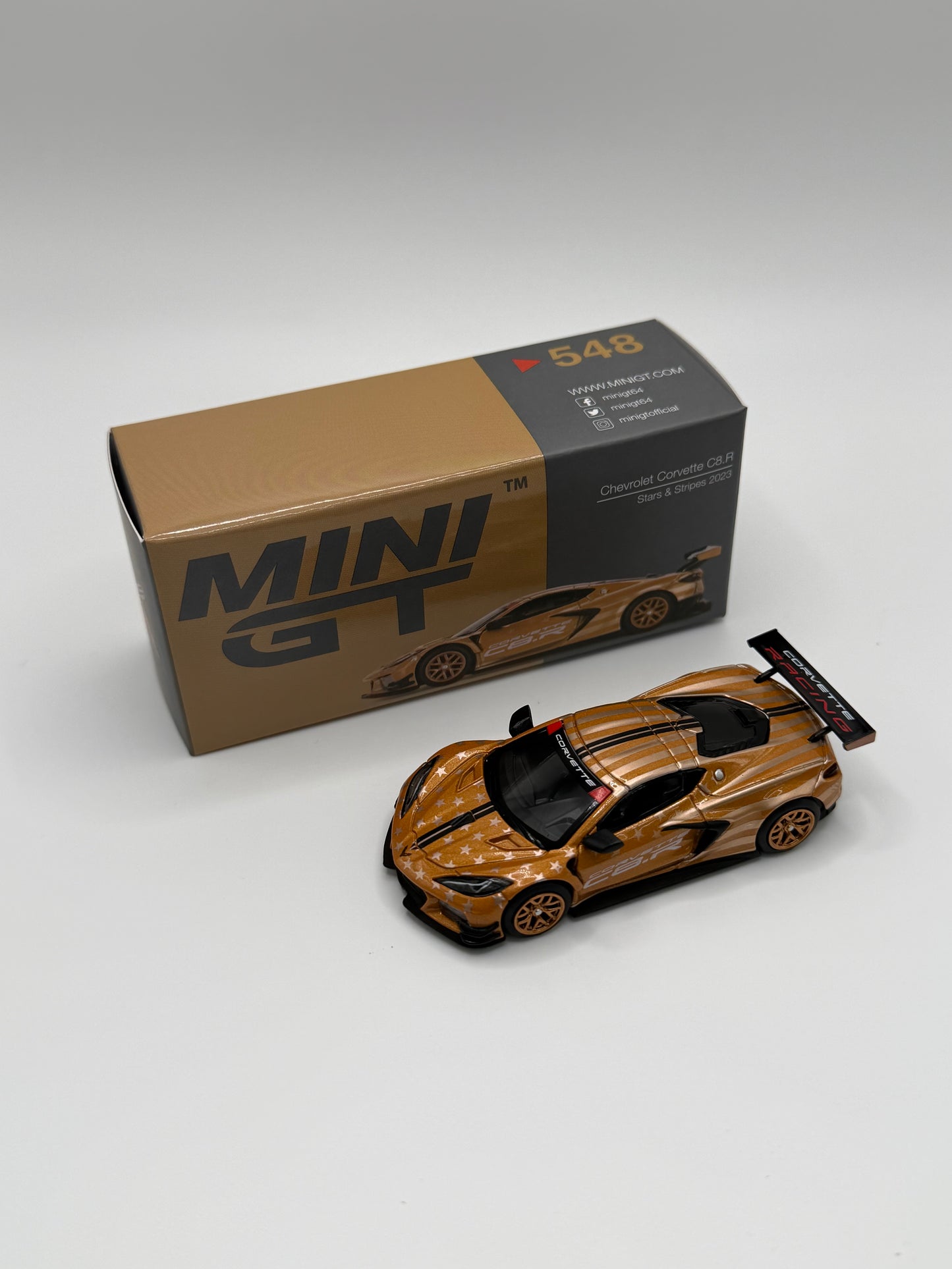Mini GT #548 Chevrolet Corvette C8.R Gold