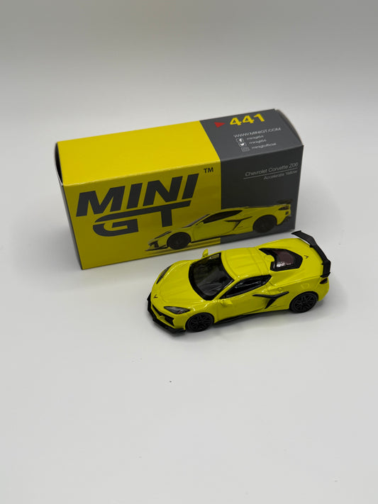 Mini GT #441 Chevrolet Corvette Z06 Accelerate Yellow