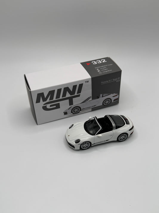 Mini GT #332 Porsche 911 Targa 4S White