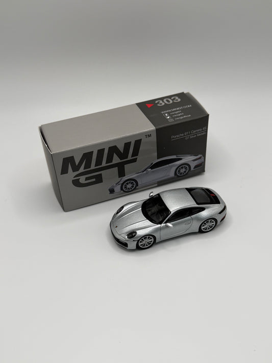 Mini GT #303 Porsche 911 Carrera 4S GT Silver Metallic