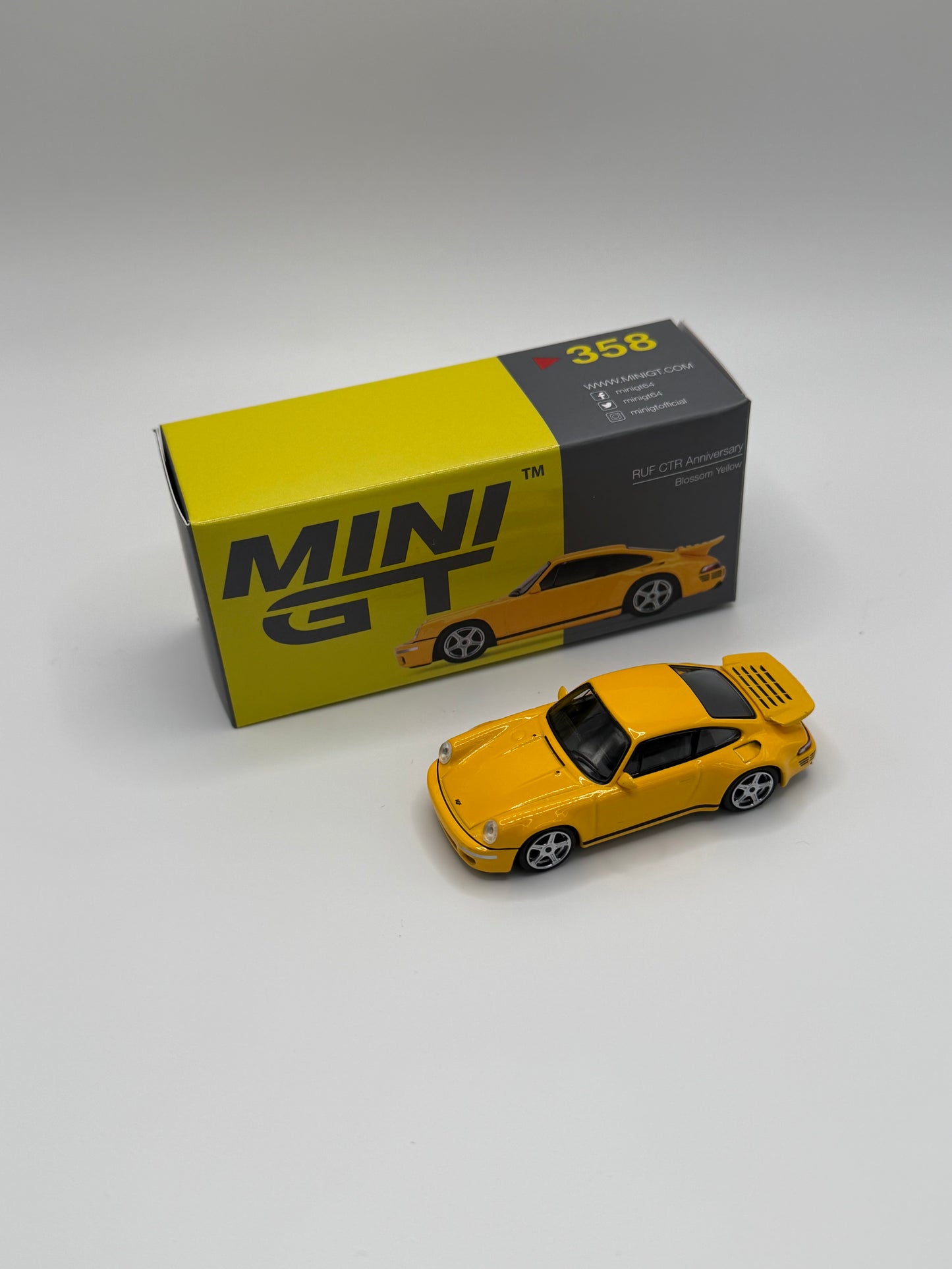 Mini GT #358 Ruf CTR Anniversary Blossom Yellow