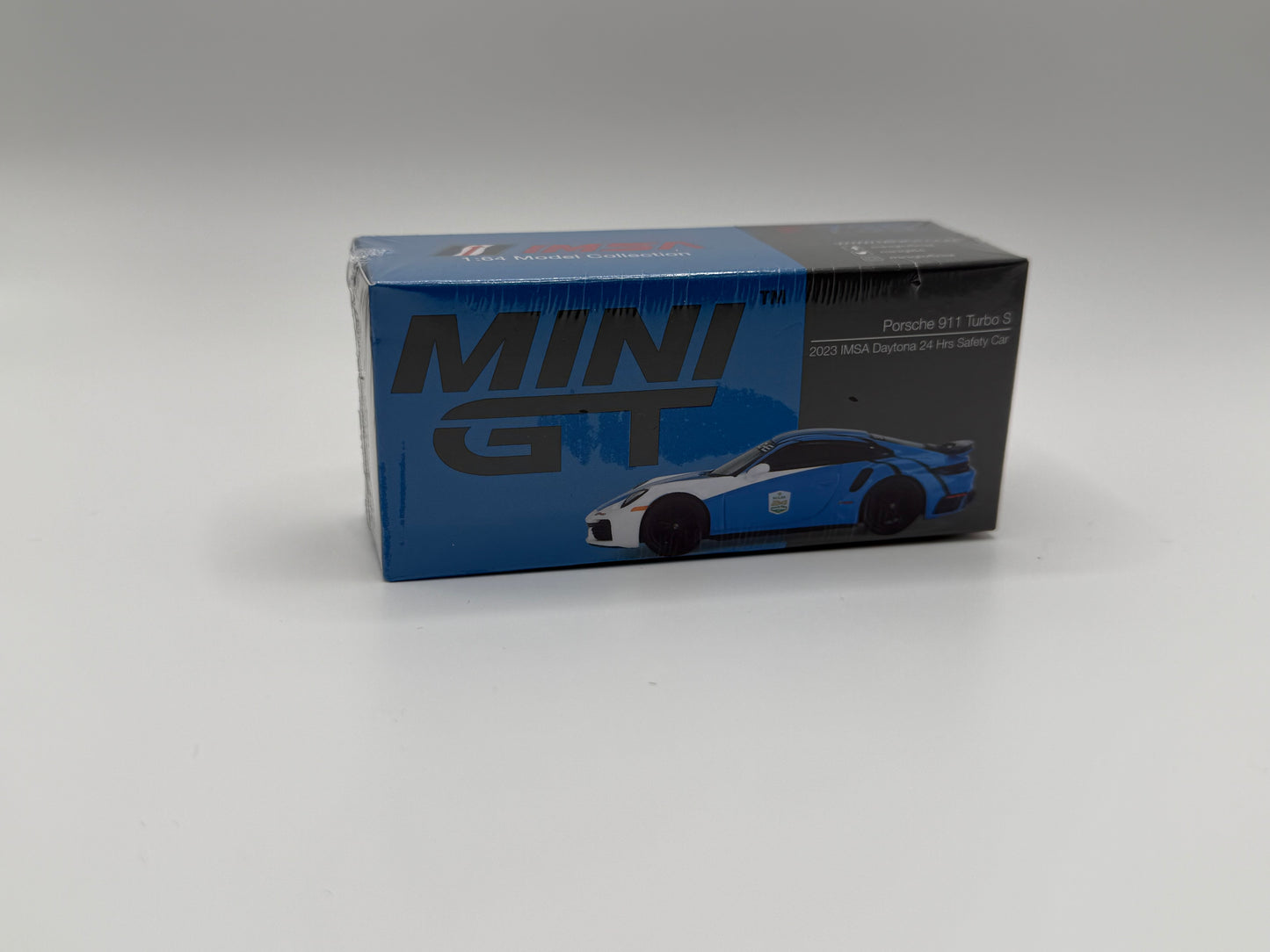 Mini GT #735 Porsche 911 Turbo S Blue/White