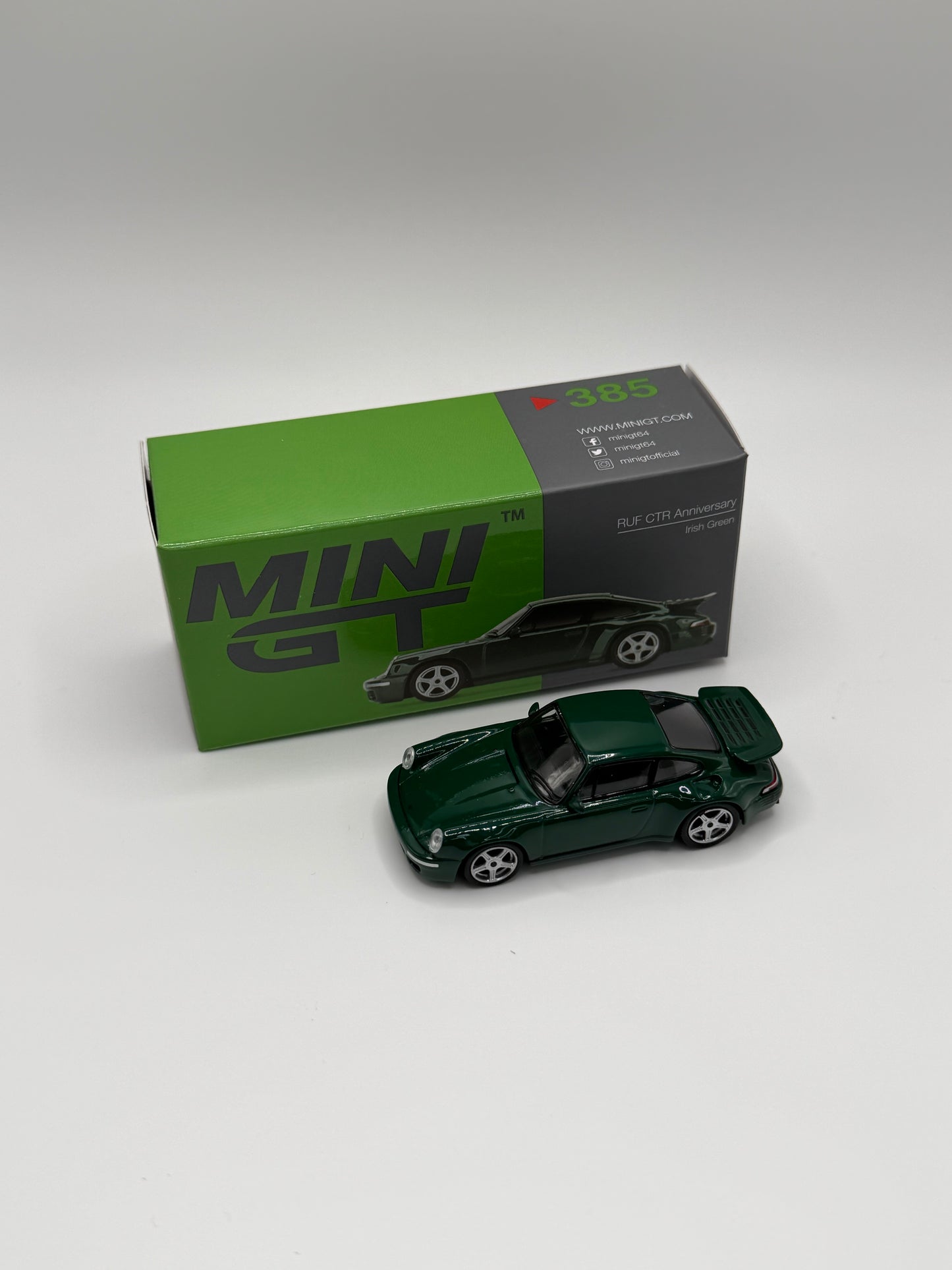 Mini GT #385 Ruf CTR Anniversary Irish Green