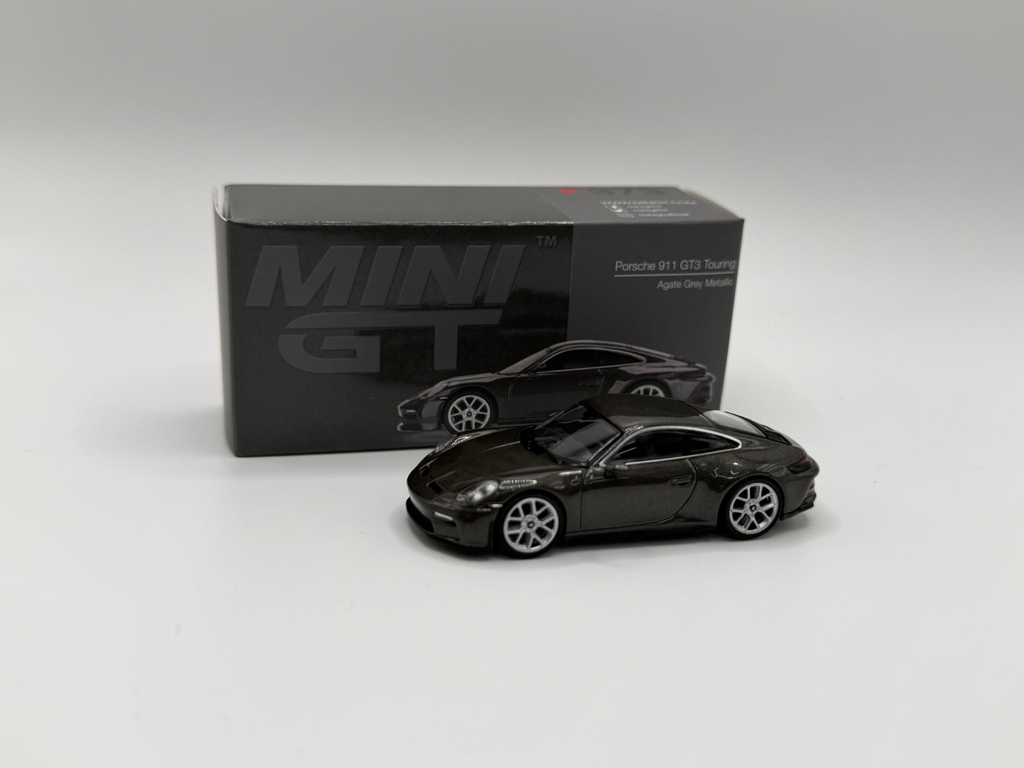 Mini GT #373 Porsche 911 GT3 Touring Agate Grey Metallic