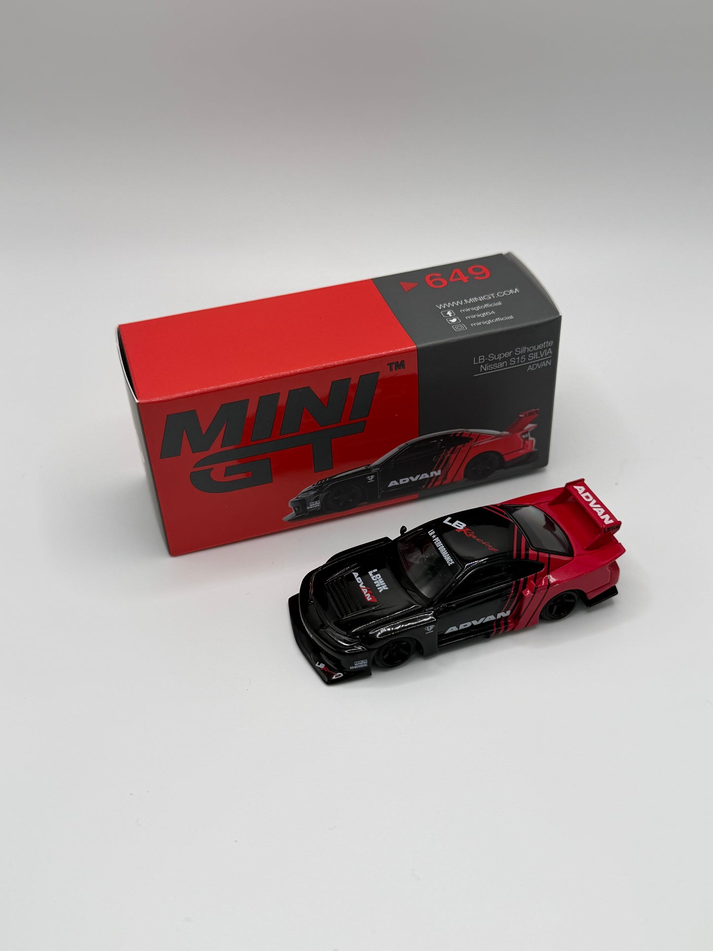 Mini GT #649 Nissan LB-Super Silhouette S15 Silvia Red/Black