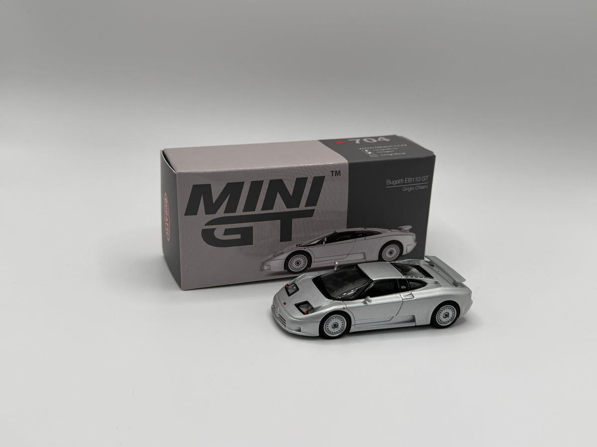 Mini GT #704 Bugatti EB110 GT Grigio Chiaro