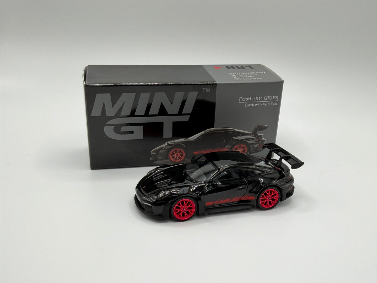 Mini GT #681 Porsche 911 GT3 RS Black With Pyro Red