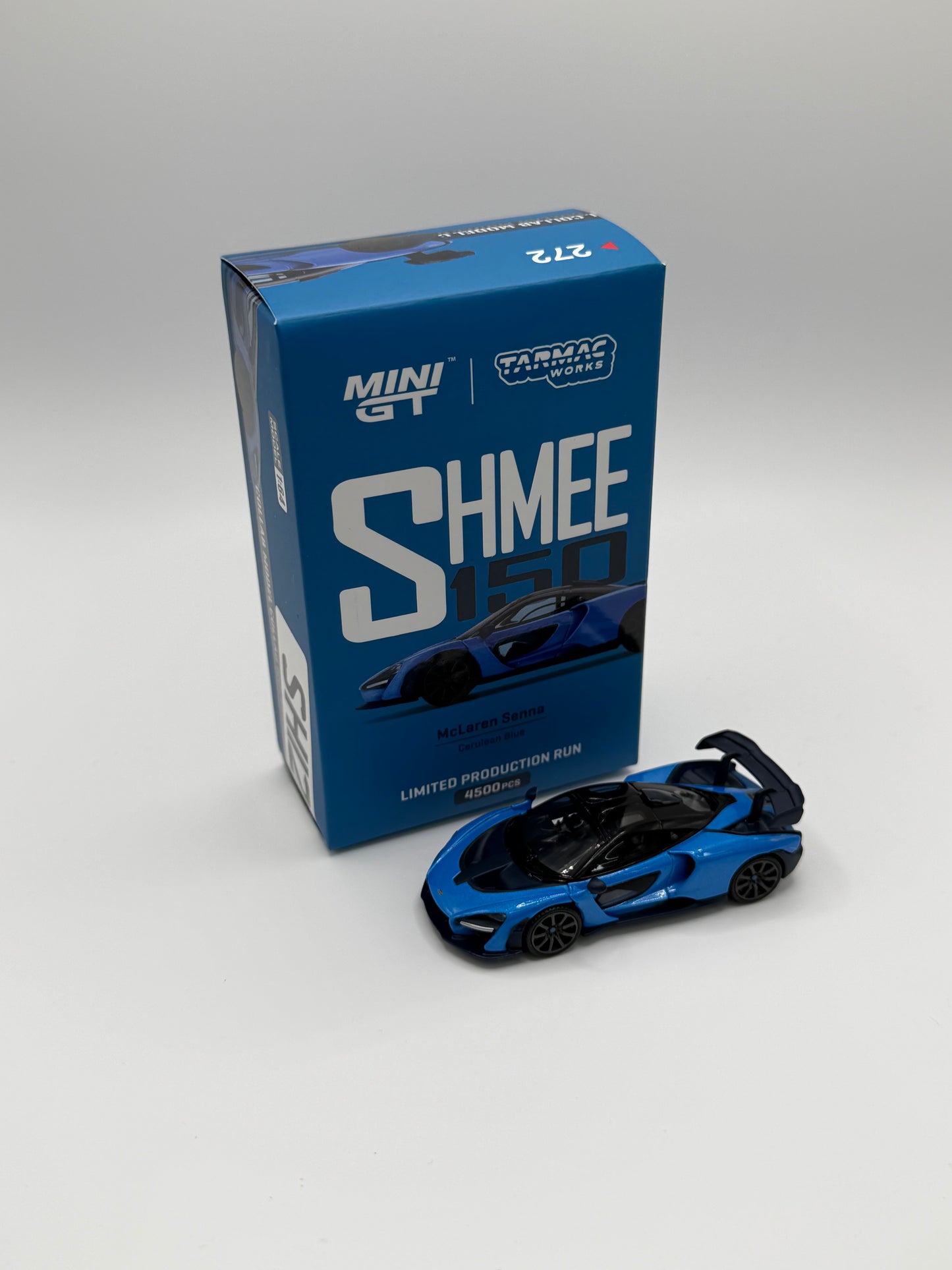 Mini GT/ Tarmac Works #272 McLaren Senna Cerulean Blue