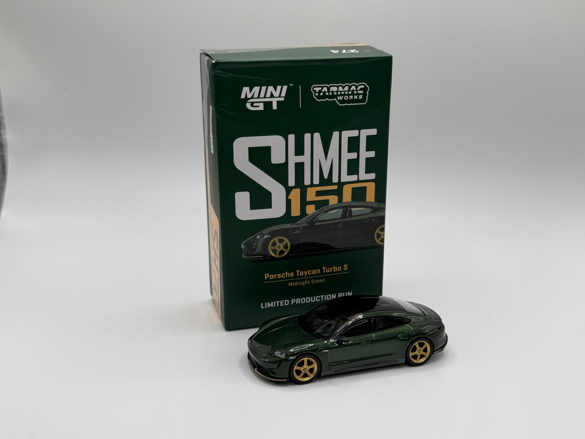 Mini GT/ Tarmac Works #274 Porsche Taycan Turbo S Midnight Green