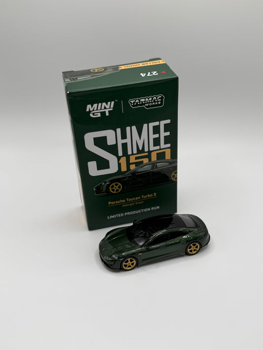 Mini GT/ Tarmac Works #274 Porsche Taycan Turbo S Midnight Green