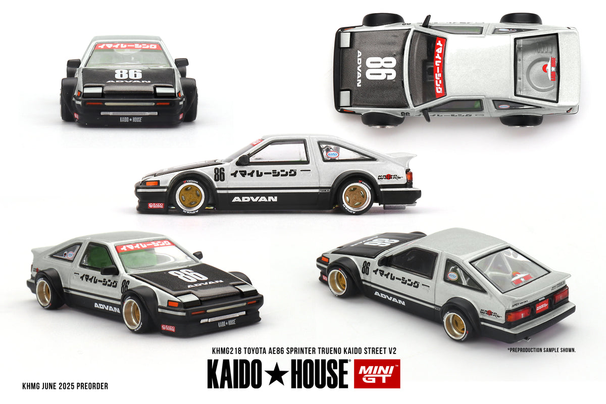 Kaido House x MINI GT Toyota AE86 Sprinter Trueno Kaido Street V2 — KHMG218