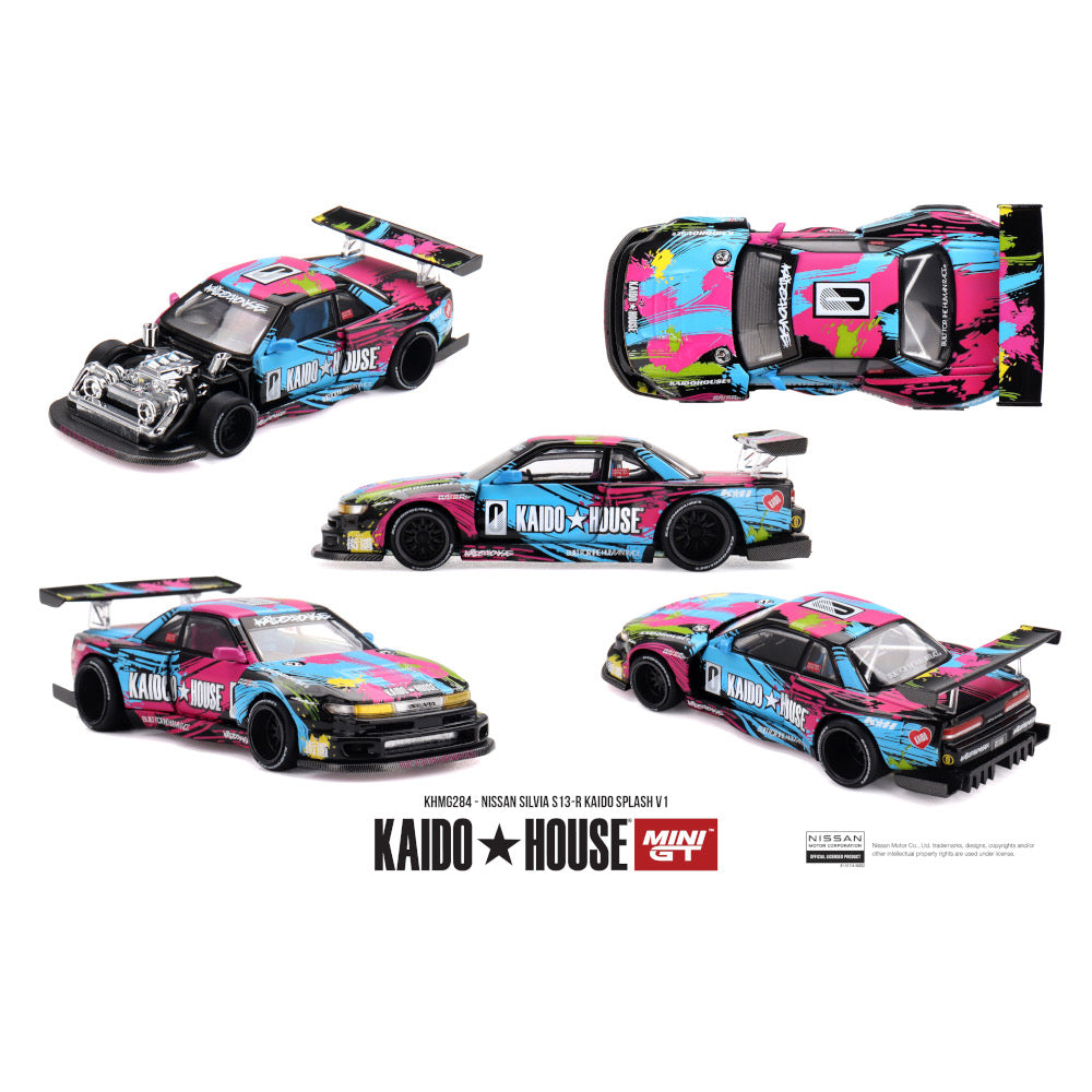 Kaido House MINI GT KHMG284 Nissan Silvia S13-R Kaido Splash V1