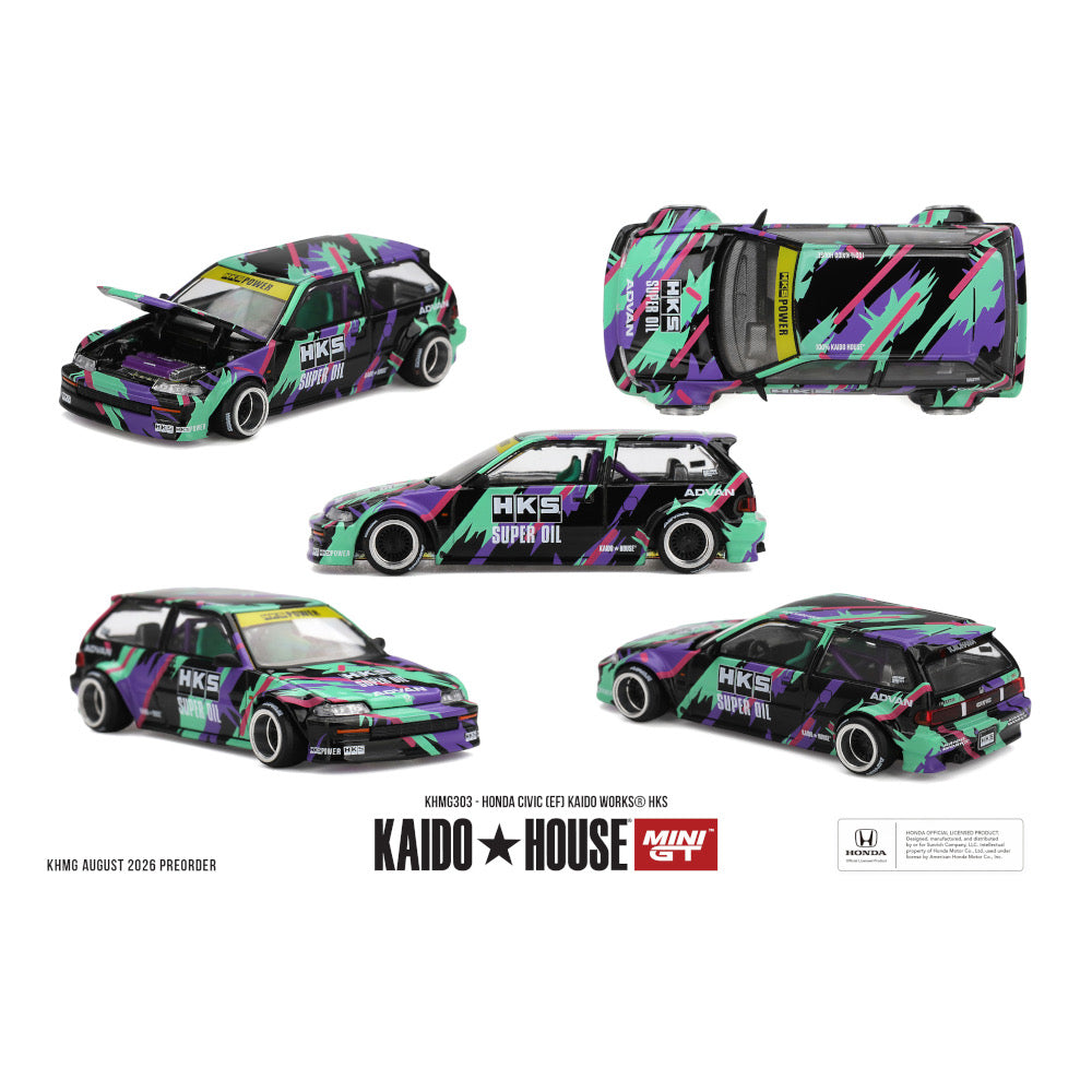 Kaido House MINI GT KHMG303 Honda Civic (EF) Kaido Works® HKS